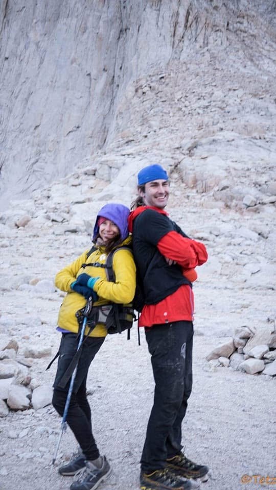April Mayhew and Ryan Tetz during Ryan’s first successful Badwater-to-Whitney effort